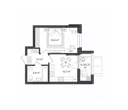 1-к кв. Ярославская область, Ярославль Тутаевское ш., 93Б (36.1 м)