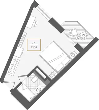 1-комнатная квартира: Сочи, улица Ленина, 280А (29.6 м)