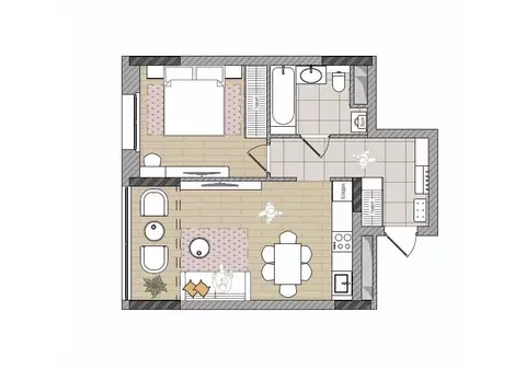 2-к кв. Кировская область, Киров Мелькомбинатовский проезд, 3 (48.8 м)