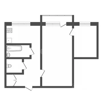 2-к кв. Тульская область, Тула Мясново мкр, ул. Тихмянова, 40А (39.0 ...