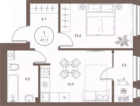 1-к кв. Пензенская область, Пенза Арбеково жилрайон, Дальнее Арбеково ...