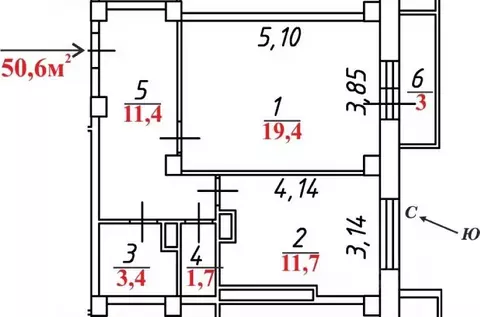 1-к кв. Ярославская область, Ярославль ул. Спасская, 2 (47.6 м)