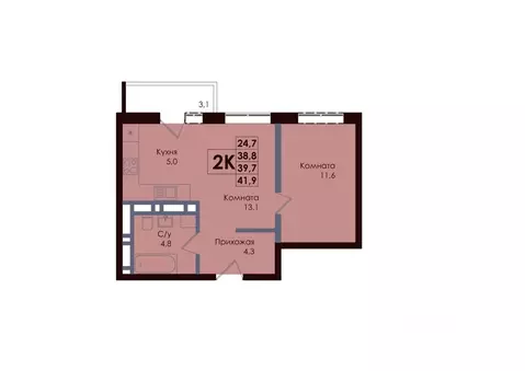 2-к кв. Ростовская область, Ростов-на-Дону Западный мкр, Академия ...