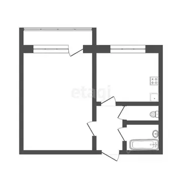 1-к кв. Белгородская область, Белгород ул. Щорса, 62 (33.3 м)