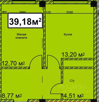 1-к кв. Ставропольский край, Ессентуки ул. Благодатная, 22к2 (39.18 м)