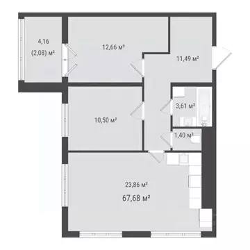 2-к кв. Сахалинская область, Южно-Сахалинск ул. Ленина (65.6 м)