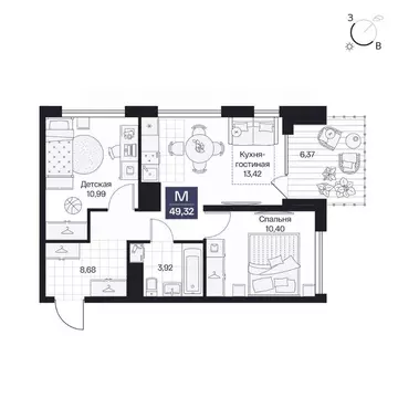 2-к кв. Волгоградская область, Волгоград просп. Имени В.И. Ленина, 59Г ...