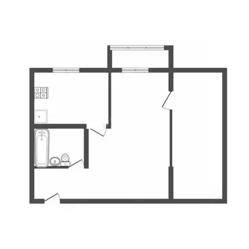 2-к кв. Тульская область, Щекинский район, Первомайский городское ...