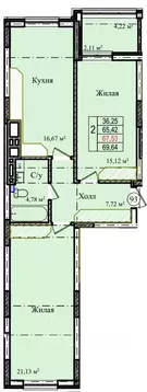 3-к кв. Калининградская область, Гурьевский муниципальный округ, пос. ...