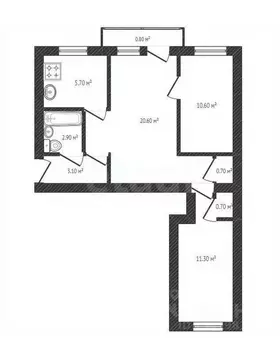 3-к кв. Брянская область, Брянск ул. Челюскинцев, 17 (55.6 м)