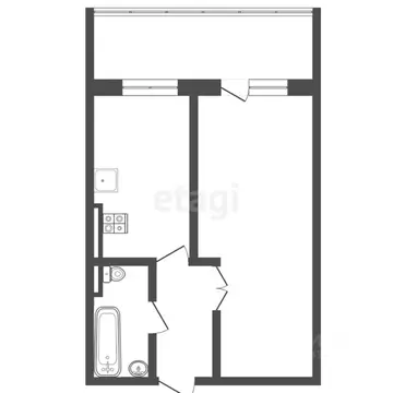 1-к кв. Томская область, Томск Фруктовый пер., 16 (33.0 м)
