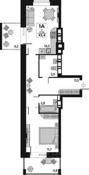 3-к кв. Волгоградская область, Волгоград пос. Ангарский, ул. ...