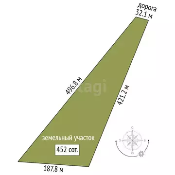 Участок в Калиновка, Садовая улица, 14 (452 м)