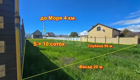 Участок в Краснодарский край, Анапа муниципальный округ, пос. ...