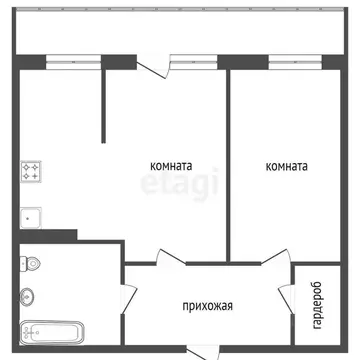 2-к кв. Красноярский край, Красноярск ул. Молокова, 16 (61.1 м)