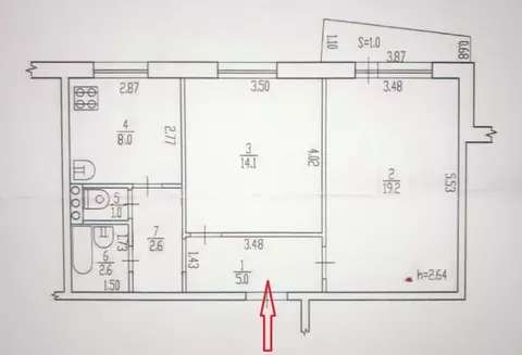2-к кв. Брянская область, Брянск ул. Брянского Фронта, 10/1 (52.5 м)