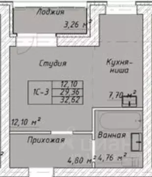 1-к кв. Ивановская область, Ивановский район, Богданихское с/пос, д. ...
