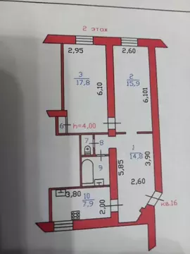 2-к кв. Ленинградская область, Выборг Крепостная ул., 1 (62.0 м)