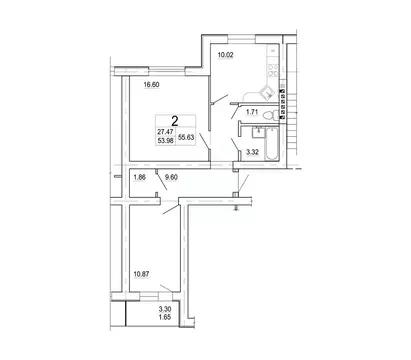 2-к кв. Ленинградская область, Коммунар г. Гатчинский муниципальный ...