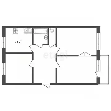 3-к кв. Калужская область, Балабаново Боровский район, Лесная ул., 14 ...