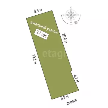 Участок в Ростовская область, Ростов-на-Дону ул. Евдокимова (2.7 сот.)