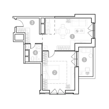 2-комнатная квартира: Москва, Потешная улица, вл5с2 (63.26 м)