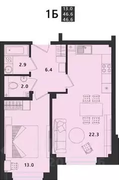 1-к кв. Псковская область, Псковский район, Завеличенская волость, д. ...