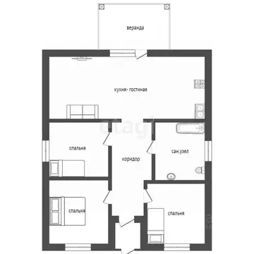 Дом в Оренбургская область, Оренбургский район, Ивановский сельсовет, ...
