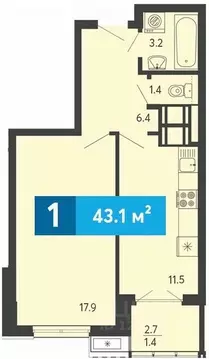 1-к кв. Пензенская область, Пензенский район, Засечный сельсовет, с. ...