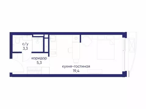 Квартира-студия: Москва, СЗАО, район Хорошёво-Мнёвники, посёлок ...