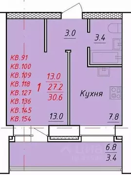 1-к кв. Алтайский край, Новоалтайск Индустриальная ул., 18А (30.6 м)