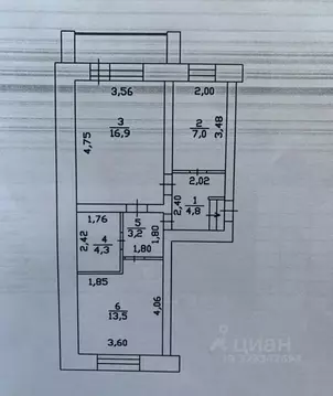 2-к кв. Кемеровская область, Кемерово ул. Халтурина, 39 (49.7 м)