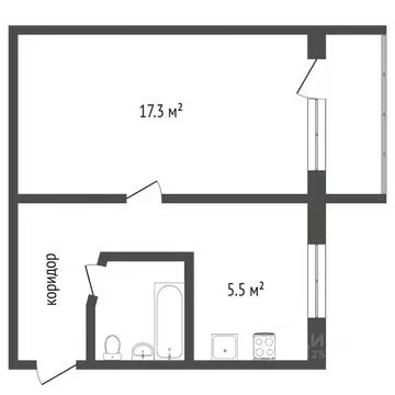 1-к кв. Воронежская область, Воронеж ул. Домостроителей, 9 (31.0 м)
