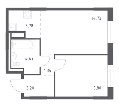 1-к кв. Ленинградская область, Ломоносовский район, Лаголовское с/пос, ...
