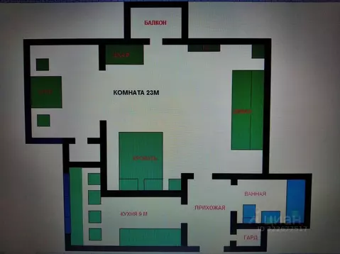 1-к кв. Краснодарский край, Сочи Центральный мкр, ул. Навагинская, 14 ...