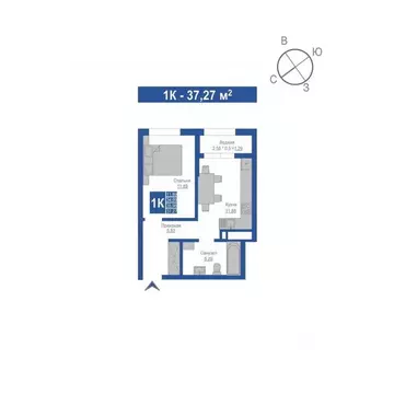 1-к кв. Крым, Джанкой  (35.98 м)