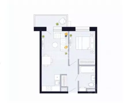 1-к кв. Татарстан, Казань Стадионная ул., 1 (37.0 м)