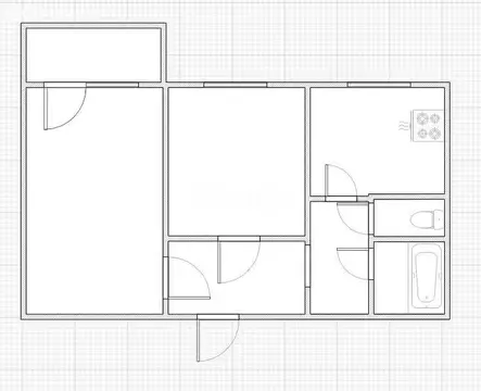 2-комнатная квартира: Нерехта, улица Кирова, 39 (50.2 м)