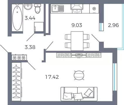 1-к кв. Самарская область, Волжский район, Черноречье с/пос, с. ...