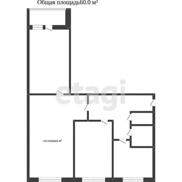 3-комнатная квартира: Тобольск, 4-й микрорайон, 11А (60 м)