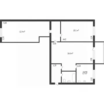 3-к кв. Вологодская область, Вологда ул. Карла Маркса, 3 (54.9 м)