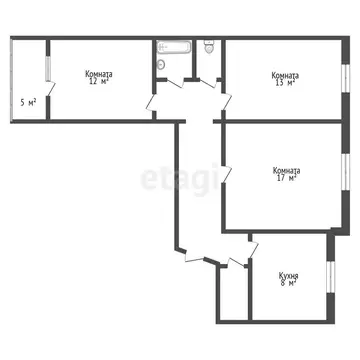 3-комнатная квартира: Тольятти, микрорайон Шлюзовой, Гидротехническая ...