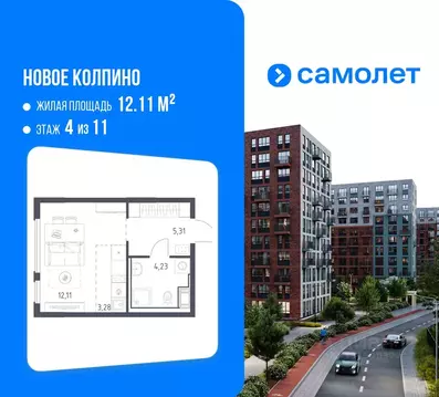 Студия Санкт-Петербург, Санкт-Петербург, Колпино  (24.93 м)