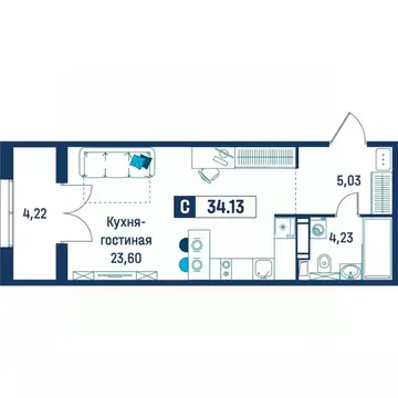 Студия Ленинградская область, Всеволожский район, пос. Бугры Стороны ...