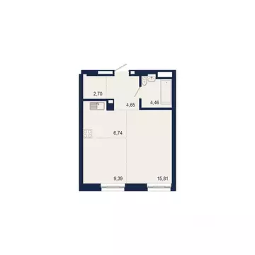 2-к кв. Башкортостан, Уфа Новомостовая ул., 4А (44.9 м)