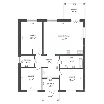 Дом в Тюменская область, Тюменский муниципальный округ, с. Кулига, ...