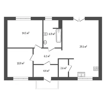 Дом в Татарская Тавла, Советская улица (74 м)