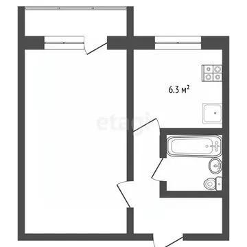 1-к кв. Камчатский край, Усть-Большерецкий муниципальный округ, с. ...