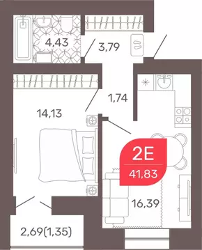 1-к кв. Забайкальский край, Чита Романовский мкр, 32 (42.9 м)