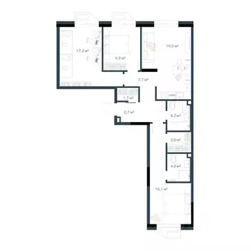 3-к кв. Приморский край, Владивосток Дом на Востоке жилой комплекс, ...